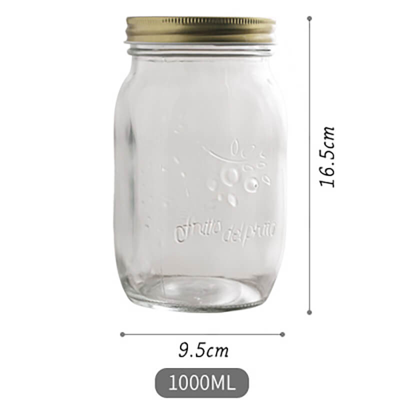 Lighteme Vintage Embossed Glass Storage Jar