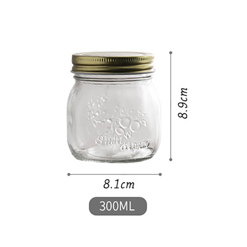 Lighteme Vintage Embossed Glass Storage Jar