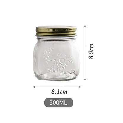 Lighteme Vintage Embossed Glass Storage Jar