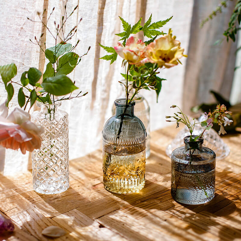 Vase en verre gaufré vintage Lighteme