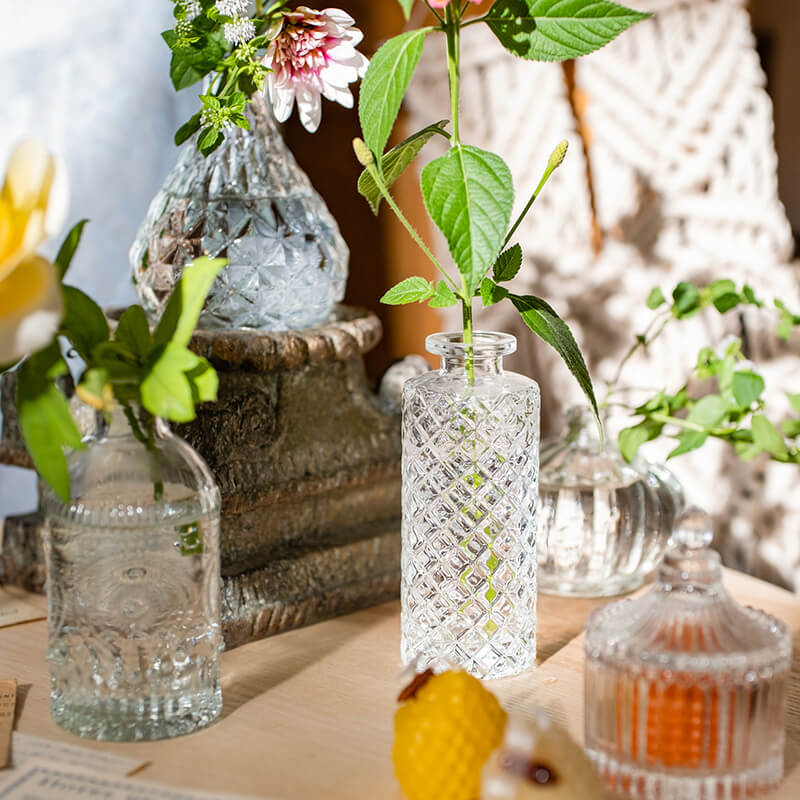 Vase en verre gaufré vintage Lighteme