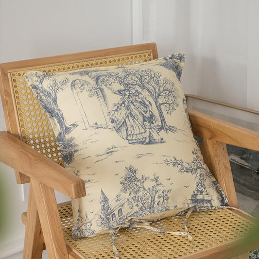Lighteme Kissenbezug aus Baumwolle mit Vintage-Blumenmuster