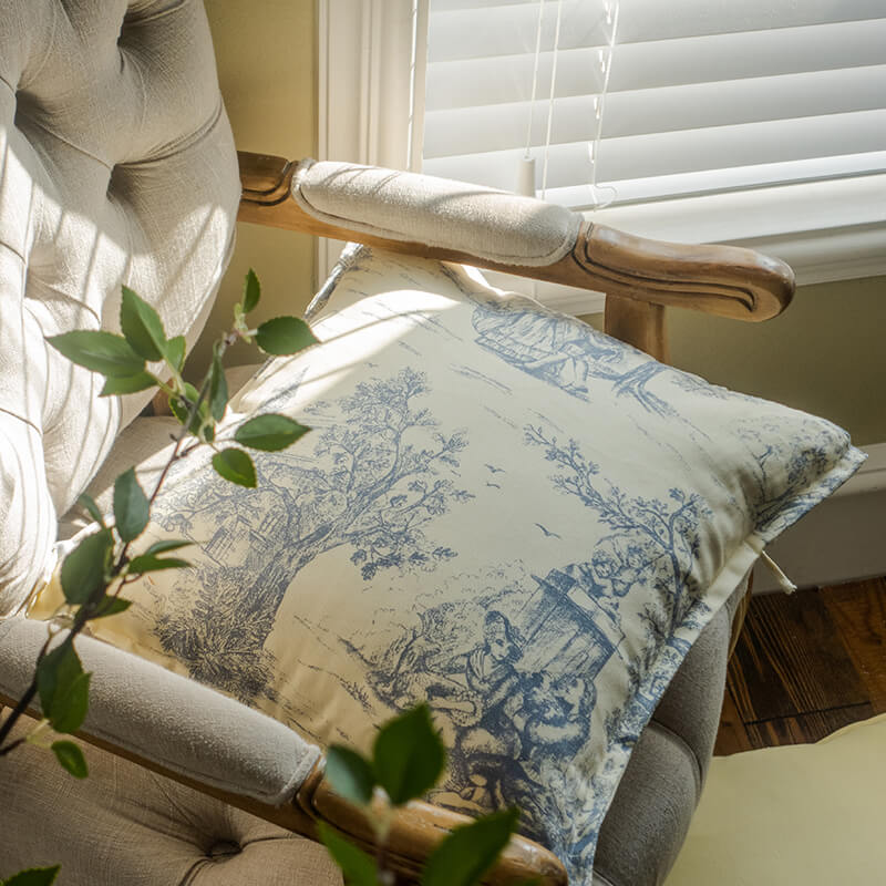 Lighteme Vintage Floral Cotton Throw Pillow Cover