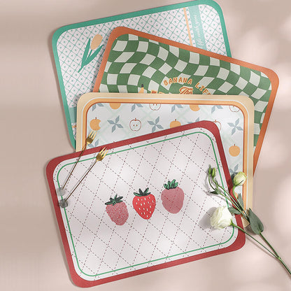 Lighteme Vintage Print Leather Placemat
