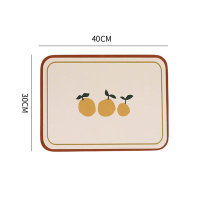 Lighteme Vintage Print Leather Placemat