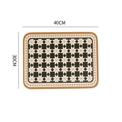 Lighteme Vintage Print Leather Placemat