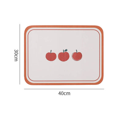 Lighteme Vintage Print Leather Placemat
