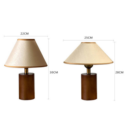 Lighteme Vintage Tischlampe mit Holzsockel