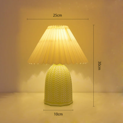 Lighteme Vintage Plissee Fan Tischlampe