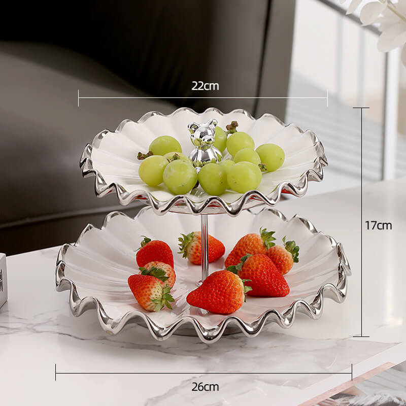 Lighteme Water Ripple Shape Multi-Layer Dessert Stand