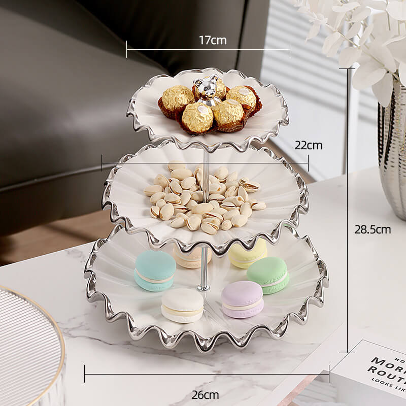 Lighteme Water Ripple Shape Multi-Layer Dessert Stand