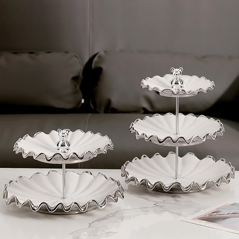 Lighteme Water Ripple Shape Multi-Layer Dessert Stand