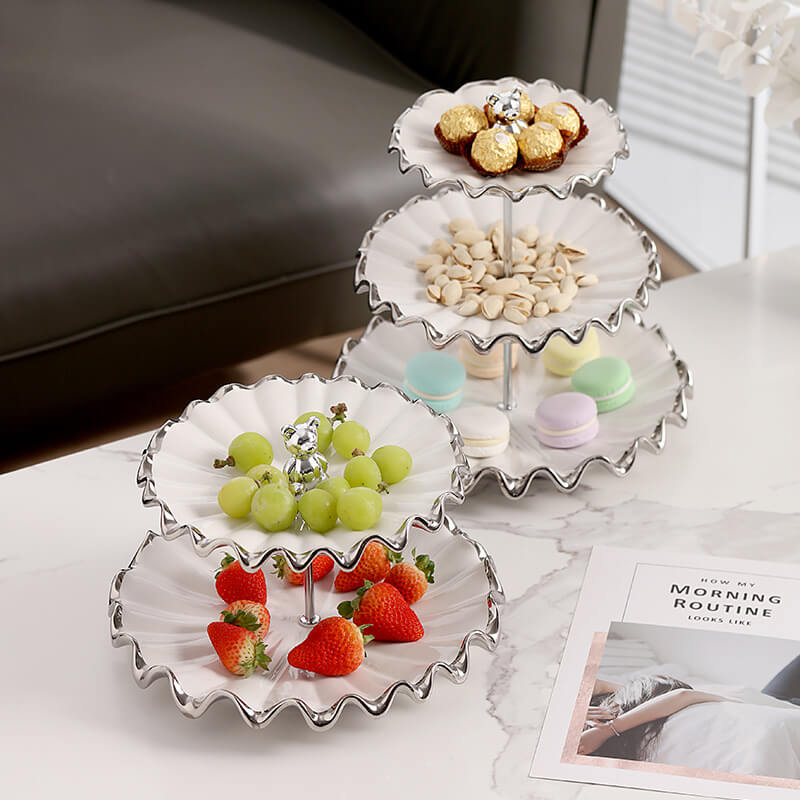 Lighteme Water Ripple Shape Multi-Layer Dessert Stand