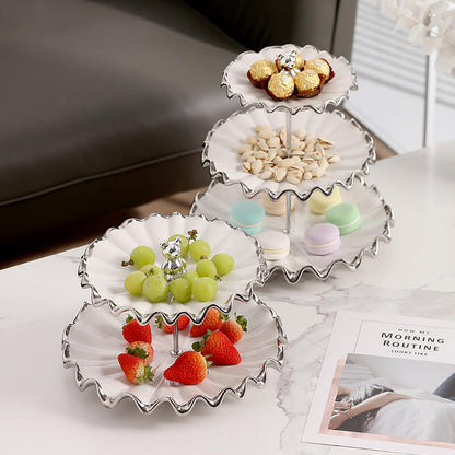 Lighteme Water Ripple Shape Multi-Layer Dessert Stand
