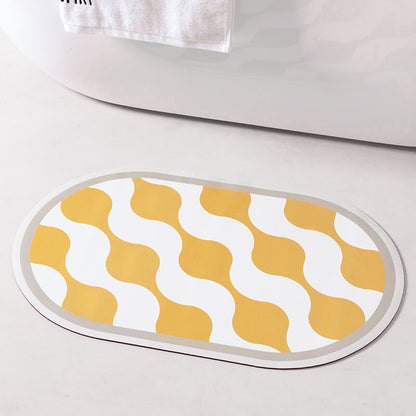 Tapis de bain Lighteme Wave en boue de diatomées
