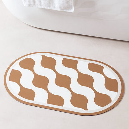 Tapis de bain Lighteme Wave en boue de diatomées