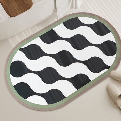 Tapis de bain Lighteme Wave en boue de diatomées