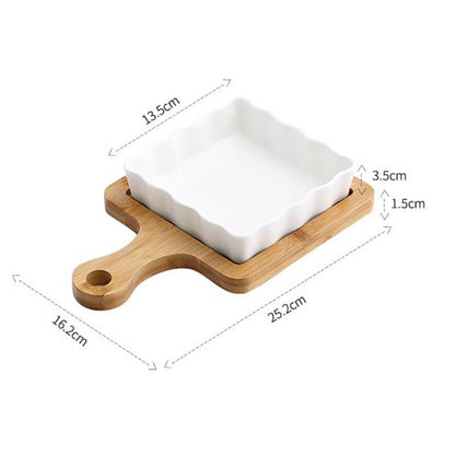 Lighteme Wavy Square Ceramic Baking Dish