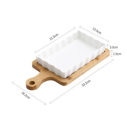 Lighteme Wavy Square Ceramic Baking Dish
