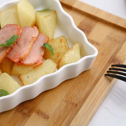 Lighteme Wavy Square Ceramic Baking Dish