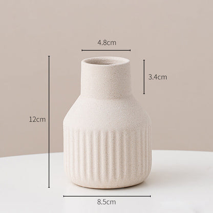Lighteme Simple Striped Ceramic Vase