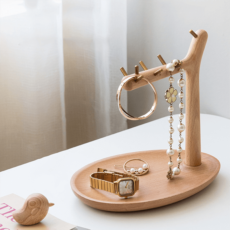Lighteme Wooden Bird Desktop Storage Rack