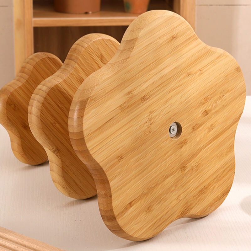 Présentoir à dessert multicouche en bois en forme de fleur Lighteme