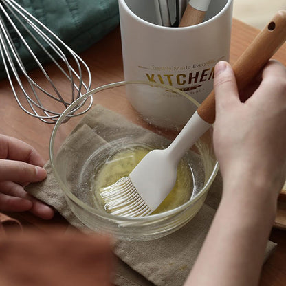 Lighteme Wooden Handle Silicone Baking Set