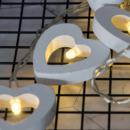Lighteme Wooden Heart String Lights
