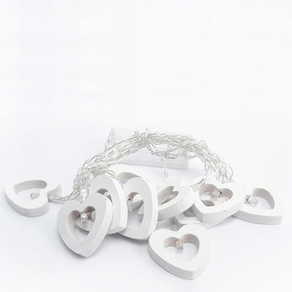 Lighteme Wooden Heart String Lights