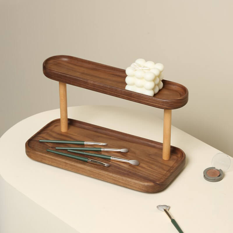 Lighteme Wooden Jewelry Desktop Storage Rack