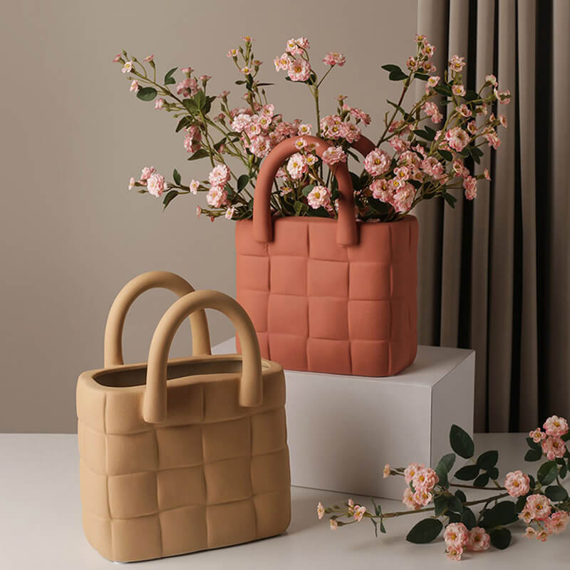 Lighteme gewebte Tasche Keramikvase