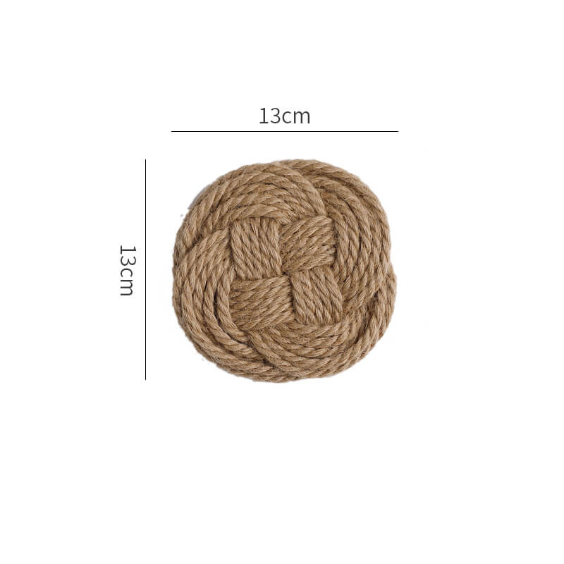 Lighteme Hand Made Woven Cotton Linen Coaster