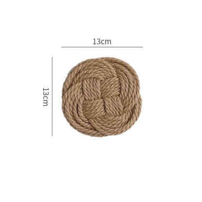 Lighteme Hand Made Woven Cotton Linen Coaster