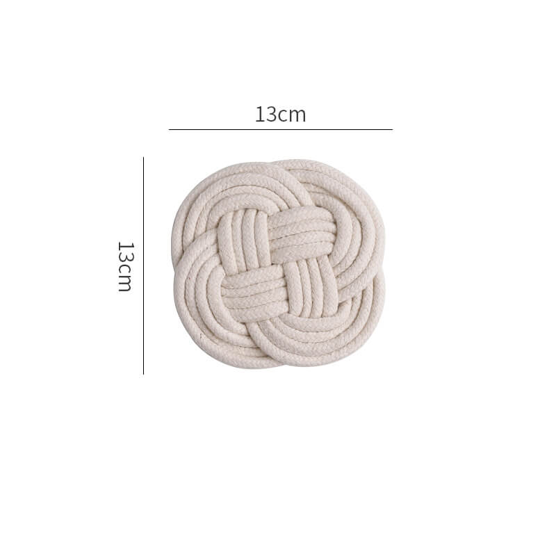 Lighteme Hand Made Woven Cotton Linen Coaster