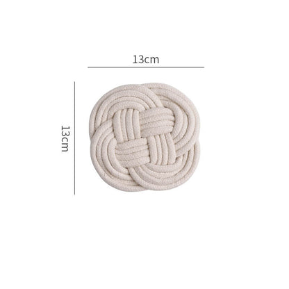 Lighteme Hand Made Woven Cotton Linen Coaster