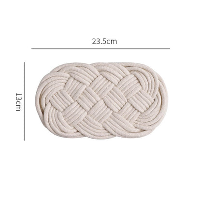 Lighteme Hand Made Woven Cotton Linen Coaster