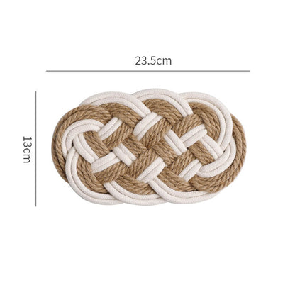 Lighteme Hand Made Woven Cotton Linen Coaster