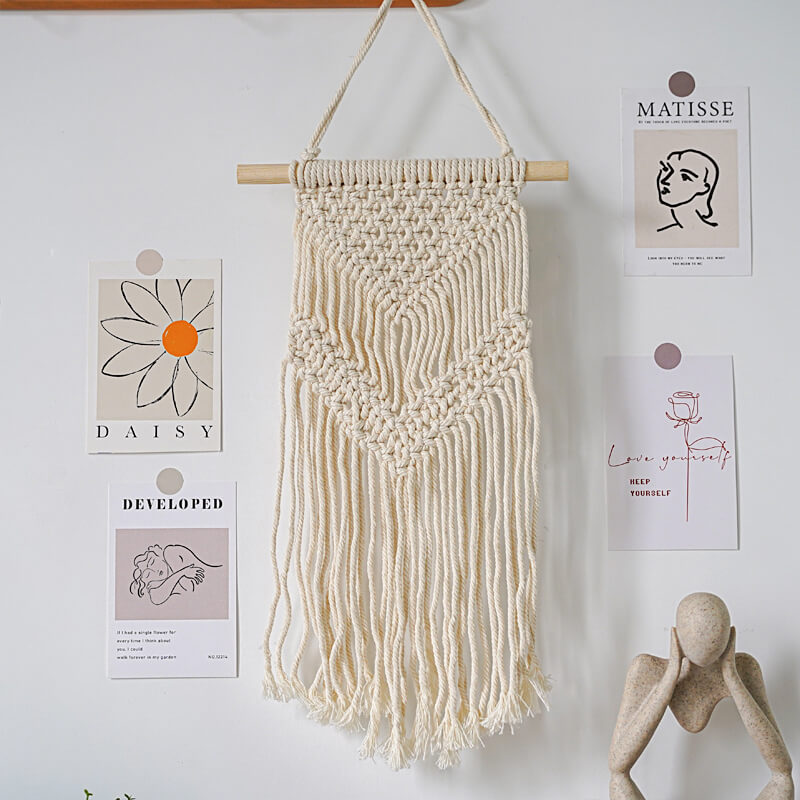 Lighteme Simple Woven Tassel Wall Hanging