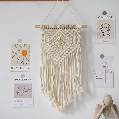Lighteme Simple Woven Tassel Wall Hanging