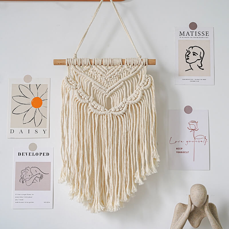 Lighteme Simple Woven Tassel Wall Hanging