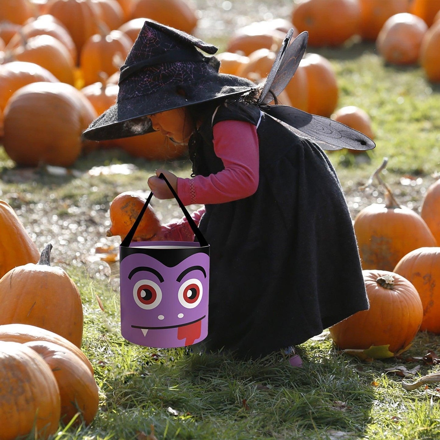 Lighteme Faltbare Süßigkeitentüten für Halloween für Kinder