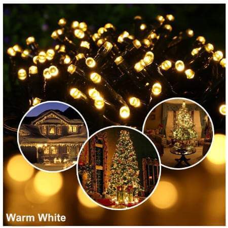 Lighteme Premium Warm White LED Solar Christmas lights with Remote