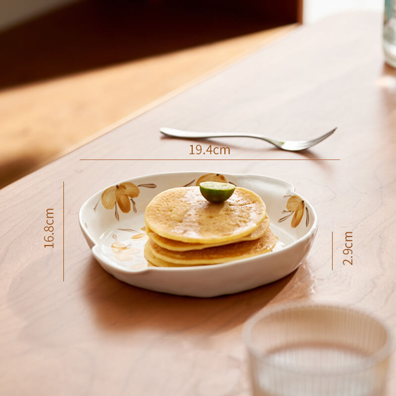Lighteme Yellow Flower Ceramic Baking Tableware
