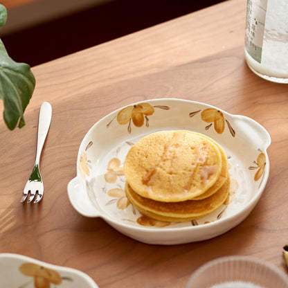 Lighteme Yellow Flower Ceramic Baking Tableware