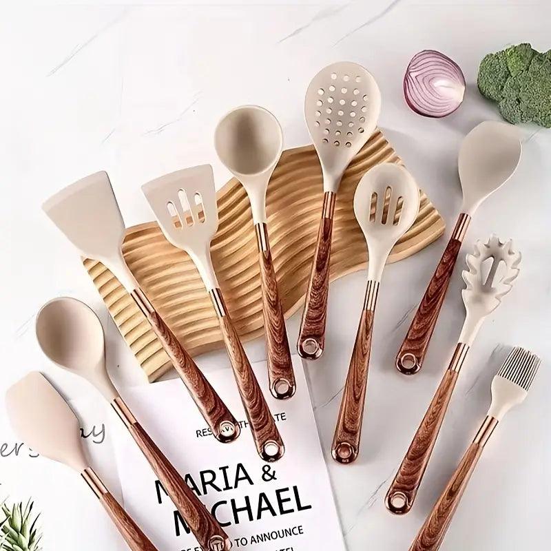 Ensemble d'ustensiles de cuisine en silicone Lighteme (10 pièces)