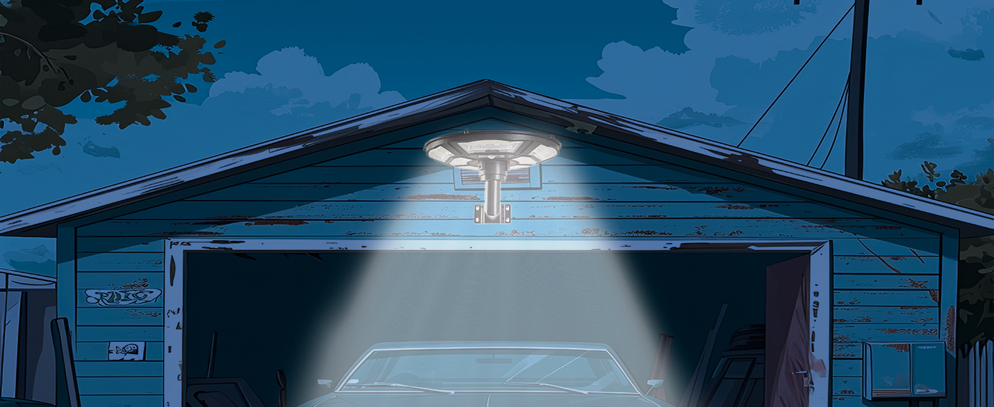 Lighteme 1500W Solar UFO Motion Sensor All in one Solar Garden Street Light With Remote Control