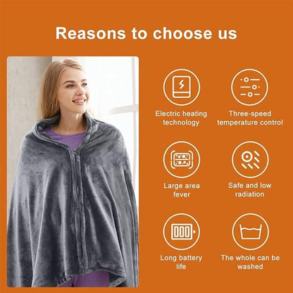 Couverture chauffante écharpe Lighteme avec chargement USB