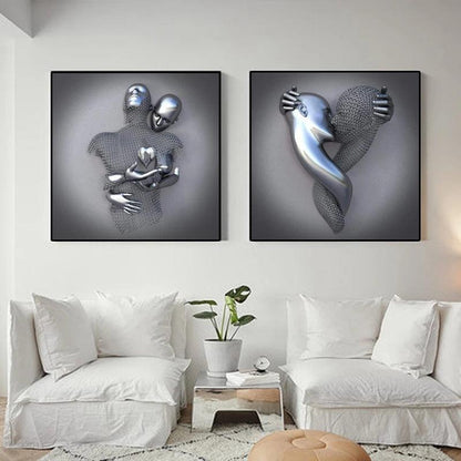 Lighteme Silber Leinwand Gemälde