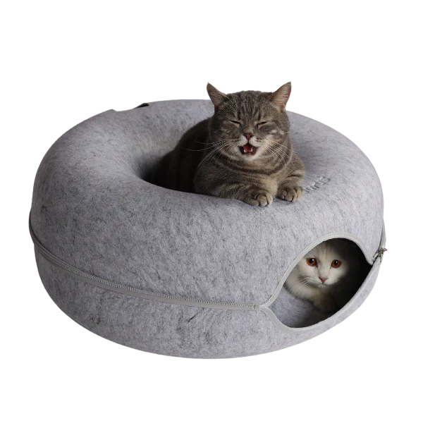 Lit tunnel confortable pour chat Lighteme pour jouer et se reposer